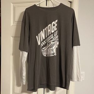 Oversized Gray Skater Shirt